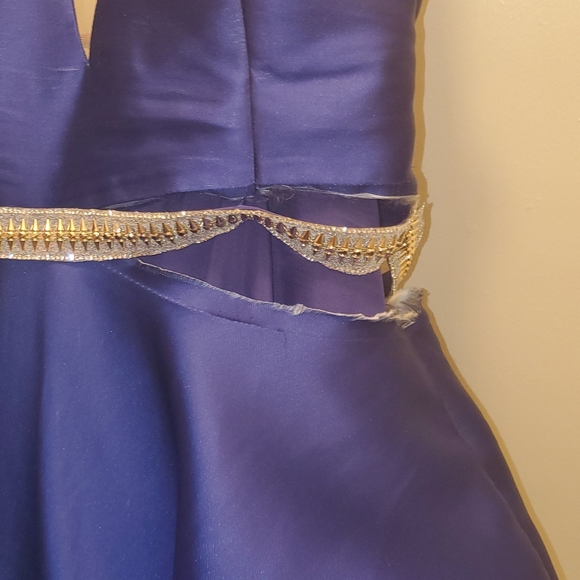 Blue, floral homecoming dress - Picture 5 of 5